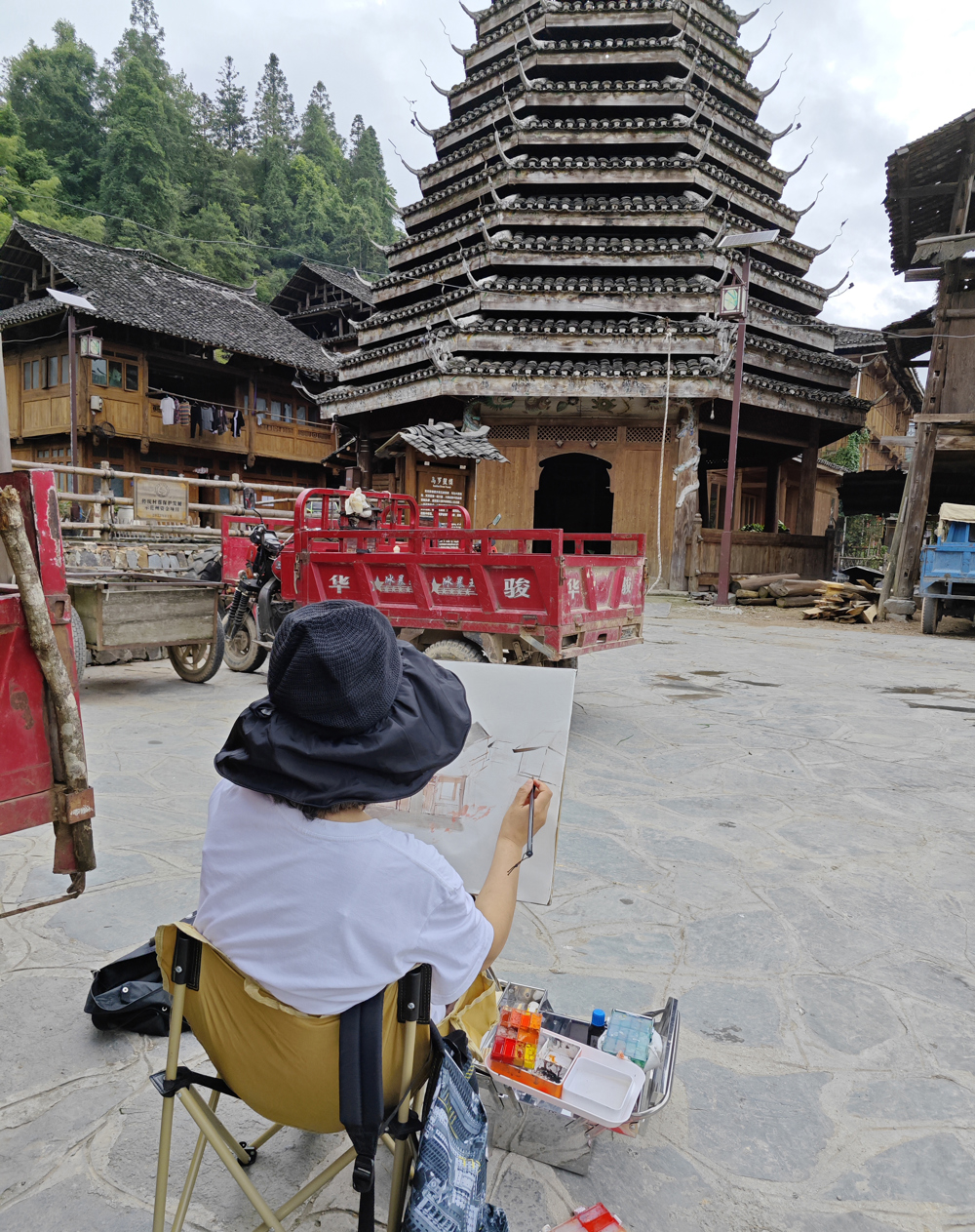 韦诗呐老师现场写生